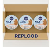 Baby Viso & Corpo Crema Soffice con Latte di Mandorla e Vitamine B5, C, E - Idratazione Delicata per Pelle Sensibile dei Bambini - Confezione da 3 x 200 ml per Nivea