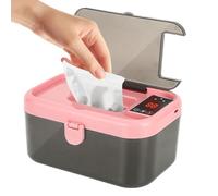 Baby Wepe Wipe Warder - USB Ricarica per pannolini Contenitore | Disper al dispensatore di salviette da viaggio portatile con luce a LED | Approvvigionamento di un bambino compatto per campeggio