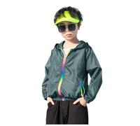 Baby West 86 Bambini Ragazzi Ragazzi Ragazze Protezione Solare Giacca con Cappuccio Bambino Leggero Estate Traspirante Capispalla Set pioggia, Verde scuro, 2-3 Anni