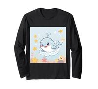 Baby Whale Splash Party - Illustrazione per bambini Maglia a Manica