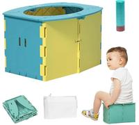 Baby Whisper Co, vasino da viaggio, vasino portatile, pieghevole, con sacchetti per la pulizia, vasino da viaggio per addestramento, WC riutilizzabile per bambini, ideale per auto, campeggio, uso