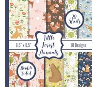 Baby Woodland Animals Scrapbook Paper Pad | Cute Forest Animals Patterns | 20 Double Sided Sheets, Size 8.5" x 8.5": Scrapbooking Craft Paper for ... School Projects , Junk Journals and Decoupage