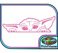 Baby Yoda E Star Wars Wall Decal Poster Vinile Sticker Per Finestre Auto Camion