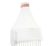 babybay Baldacchino a nido d'ape, con nastro, adatto per tutti i modelli fino a 96 cm di lunghezza, rosa albicocca