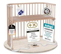 babybay Boxspring XXL letto laterale in legno massello di faggio I altezza del lettino Lettino I infinitamente regolabile ed ecologico che cresce con il bambino, natura non trattata