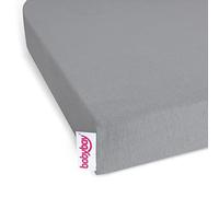 babybay Lenzuolo con angoli elasticizzati Deluxe in jersey, per modello Boxspring XXL, grigio