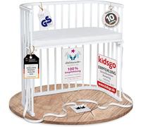 babybay Letto supplementare boxspring in legno di faggio massiccio con materasso Classic Soft/lettino per bambini regolabile all'infinito ed ecologico/lettino per bambini in crescita (verniciato bianco)