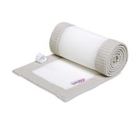 babybay Paracolpi 3D in rete piqué a nido d'ape, adatto per modello Maxi, Boxspring, Comfort e Comfort Plus, bianco grigio