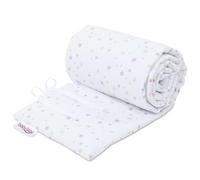 babybay Paracolpi in piqué adatto per modello Boxspring XXL, bianco mix di stelle sabbia/bacca