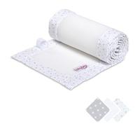 babybay Paracolpi in rete 3D adatto per modello Original, bianco con stelle glitterate argento