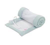 babybay Paracolpi in rete a nido d'ape, adatto per modello Maxi, Molle, Comfort e Comfort Plus, blu delicato