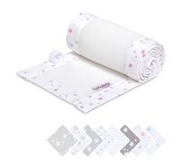 babybay Paracolpi in rete piqué 3D adatto per modello Maxi, Boxspring, Comfort e Comfort Plus, bianco mix stelle sabbia/bacche