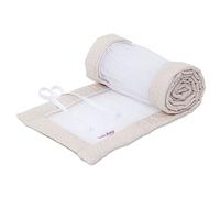 babybay Paracolpi Mesh Royal adatto per modello Maxi, Molle, Comfort e Comfort Plus, beige con punti glitter dorati