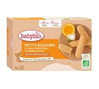 Babybio Piccoli Boudoirs all'Olio Essenziale di Arancia Dolce 8 mesi e più BIO 6 bustine - Biscotti