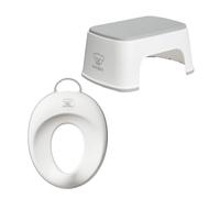BabyBjörn Riduttore WC, Bianco/Grigio + Gabello per Bambini, Bianco/Grigio