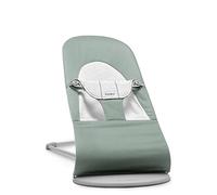BabyBjörn Sdraietta - Tessuto-Jersey, Verde salvia chiaro-Grigio,Design ergonomico, Impostazioni regolabili, Da 3,5 e 13 kg, 0 a 2 anni