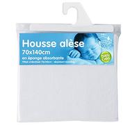 babyCalin - Coprimaterasso in spugna assorbente 70x140 cm Bianco