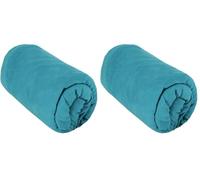 BabyCalin - Lenzuolo con angoli 70 x 140 x 17 cm, blu tropicale certificato OEKO-TEX (Confezione da 2)