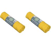 BabyCalin - Lenzuolo con angoli 70 x 140 x 17 cm, senape certificato OEKO-TEX (Confezione da 2)