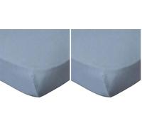 babyCalin Lenzuolo con angoli Sky Blue 60 x 120 cm (Confezione da 2)