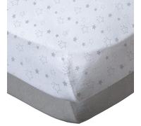 babyCalin - Set 2 lenzuola con angoli Grigio/stellato 70x140x17 cm
