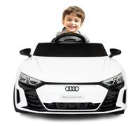 BabyCar Audi RS E-tron GT | Macchina Elettrica per Bambini 12V con 2 Motori 25W | Auto Elettrica Per Bambini Telecomandata, Sedile in Pelle, Porte Apribili, MP3/USB | Licenza Ufficiale | Bianco