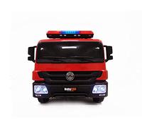 Babycar Auto elettrica per Bambini Camion dei Pompieri Elettrico Giocattolo per Bambini 12 Volt estintore caschetto Telecomando per Controllo remoto Porte apribili Sirena luci alle Ruote