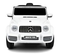 BabyCar Mercedes G63 Sport | Macchina per Bambini Elettrica Telecomandata 12V con 2 Motori 25W | Auto Elettrica per Bambini con Sedile in Pelle, Porte Apribili, USB | Licenza Ufficiale | Bianco, MP3