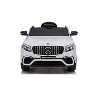 BABYCAR Mercedes GLC Coupe' 63 AMG (Bianca) Nuova Versione Macchina Elettrica per Bambini Ufficiale con Licenza 12 Volt Batteria con Telecomando 2.4 GHz Porte Apribili con MP3 Sedile in Pelle