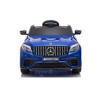 BabyCar Mercedes GLC AMG Coupè | Macchina per Bambini Elettrica Telecomandata 12V 2 Motori 25W | Auto Elettrica per Bambini | Sedile in Pelle, Porte Apribili, USB | Licenza Ufficiale | Blu MP3