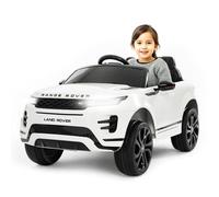 BabyCar Range Rover Evoque | Macchina per Bambini Elettrica Telecomandata 12V 2 Motori 35W | Auto Elettrica per Bambini 2 Posti | Sedile Pelle, Porte Apribili, USB | Licenza Ufficiale | Bianco, MP4