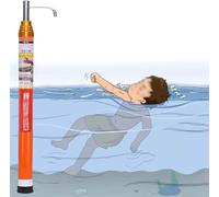 BABYCE Lightweight Telescopic Pool Pole, Fiberglass Pool Rescue Hook- Used to Help Struggling Drowning Swimmers, Specialised Pole for Water Life-Saving(500 cm/16 ft)