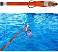 BABYCE Professional Multi-Use Pool Safety Hook, Commercial Pool Rescue Pole for Swimming Pool, Telescoping/Lightweight Emergency Life-Saving Equipment, Easy to Store & Use(Orange-Pack of 1,21.3FT)