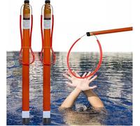 BABYCE Swimming Pool Rescue Pole Telescopic 14 to 20 Feet, 2pack Adjustable Pool Safety Hook with Pole, Emergency Rescue Hook for Boat/Water Parks/Yachts(14ft/4.5m/177in)