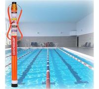 BABYCE Telescopic Pole Pool Rescue Hook, Pool Hook And Life Safety Ring, Lightweight Emergency Life Preserving Saving Equipment for Shallow Deep Water(Orange-with Ring,450cm)