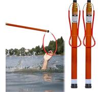 BABYCE Telescopic Poles, Universal Commercial Emergency Life-Saving Safety Hook with Pole, Professional/Adjustable Pool Rescue Pole for Drowning Swimmers(Orange-2pcs,1.2-6.5M)