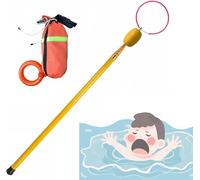 BABYCE Yellow Life Saving Telescoping Pole Handhold Water Rescue Equipment for Struggling Drowning Swimmers - for Long-Distance Salvage(L 600cm/19.6ft)