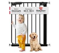 BabyDan Esbjerg, Extra Slim Montato a Pressione Cancello per Scale, 60,5-66 cm, Cancelletto per Bambini/Cancelletto di Sicurezza, Nero, Made in Denmark - (Cancelletto per Animali/Cancelletto per Cani)