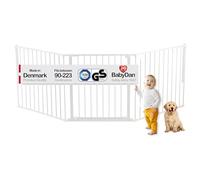 BabyDan Flex L, 90-223 cm, cancelletto per scale/divisorio per stanze, bianco, Made in Denmark - Cancelletto per bambini/cancello di sicurezza (cancelletto per animali domestici/cancello per cani/parco giochi per cani)