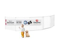 Baby Dan, Grata protettiva da caminetto/Cancelletto di sicurezza Flex XXL 90-350 cm, Bianco (weiß)
