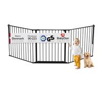BabyDan Galten L, 90-223 cm, Cancelletto per scale/divisorio per stanze, nero, Made in Denmark - Cancelletto per bambini (cancelletto per animali domestici/cancello per cani/ box per cani)