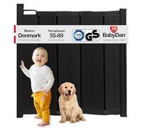 BabyDan Guard Me, Cancelletto per scale a scomparsa automatica, adatto ad aperture tra 55-89 cm, nero, Made in Denmark - Cancelletto per bambini (Cancelletto per animali domestici)