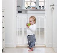 BabyDan Lasby, Cancelletto a pressione, 74-80,5 cm, Cancelletto per bambini, bianco, Made in Denmark - (Cancelletto per animali/cane)