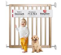 BabyDan No Trip, 72-78,5 cm, Cancelletto di base per scale/cancello per bambini, legno, Made in Denmark - (Cancelletto per animali domestici)