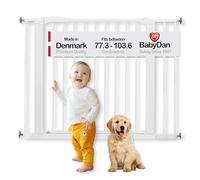 BabyDan Perfect Close, Cancelletto per scale a pressione, 77,3-103,6 cm, Cancelletto per bambini, bianco, Made in Denmark - (Cancelletto per animali domestici)