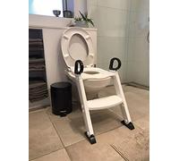 BabyDan Potty - Sedile per WC antiscivolo, robusto (fino a 75 kg), include sgabello pieghevole per WC altezza 36-43 cm, senza PVC, colore: Bianco
