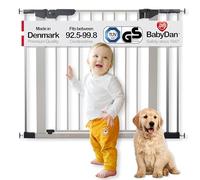 BabyDan Premier, Cancelletto per scale a pressione, 92,5-99,8 cm, Cancelletto per bambini, Metallo, Argento, Made in Denmark - (Cancelletto per animali)