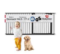 BabyDan Premier, Cancelletto per scale extra largo a pressione, 164,9-171,2 cm, Cancelletto per bambini, Metallo, Nero, Made in Denmark - (Cancelletto per animali)