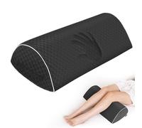 Babyezz Cuscino per ginocchia per chi dorme sul fianco, in memory foam contro dolori all'anca e alla schiena, cuscino a cuneo per posizione supina, supporto ergonomico per dormire (nero)