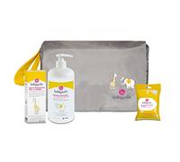 Babygella Kit Essenziale con Trousse da Viaggio e Prodotti Babygella per l'Igiene del Neonato, Idea Regalo Neomamma